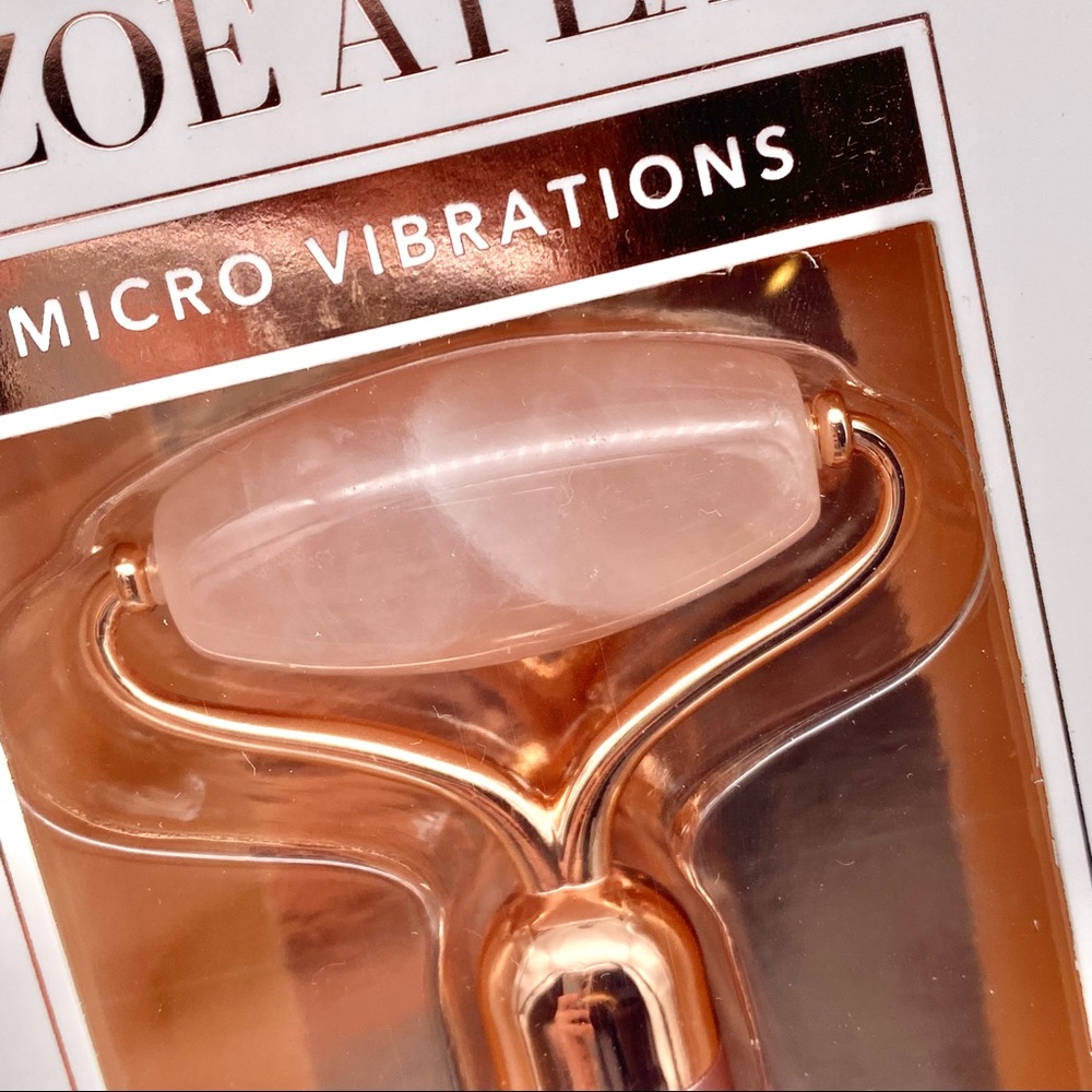NIB Zoë Ayla Rose Quartz Vibrating Facial Roller - Picture 11 of 15